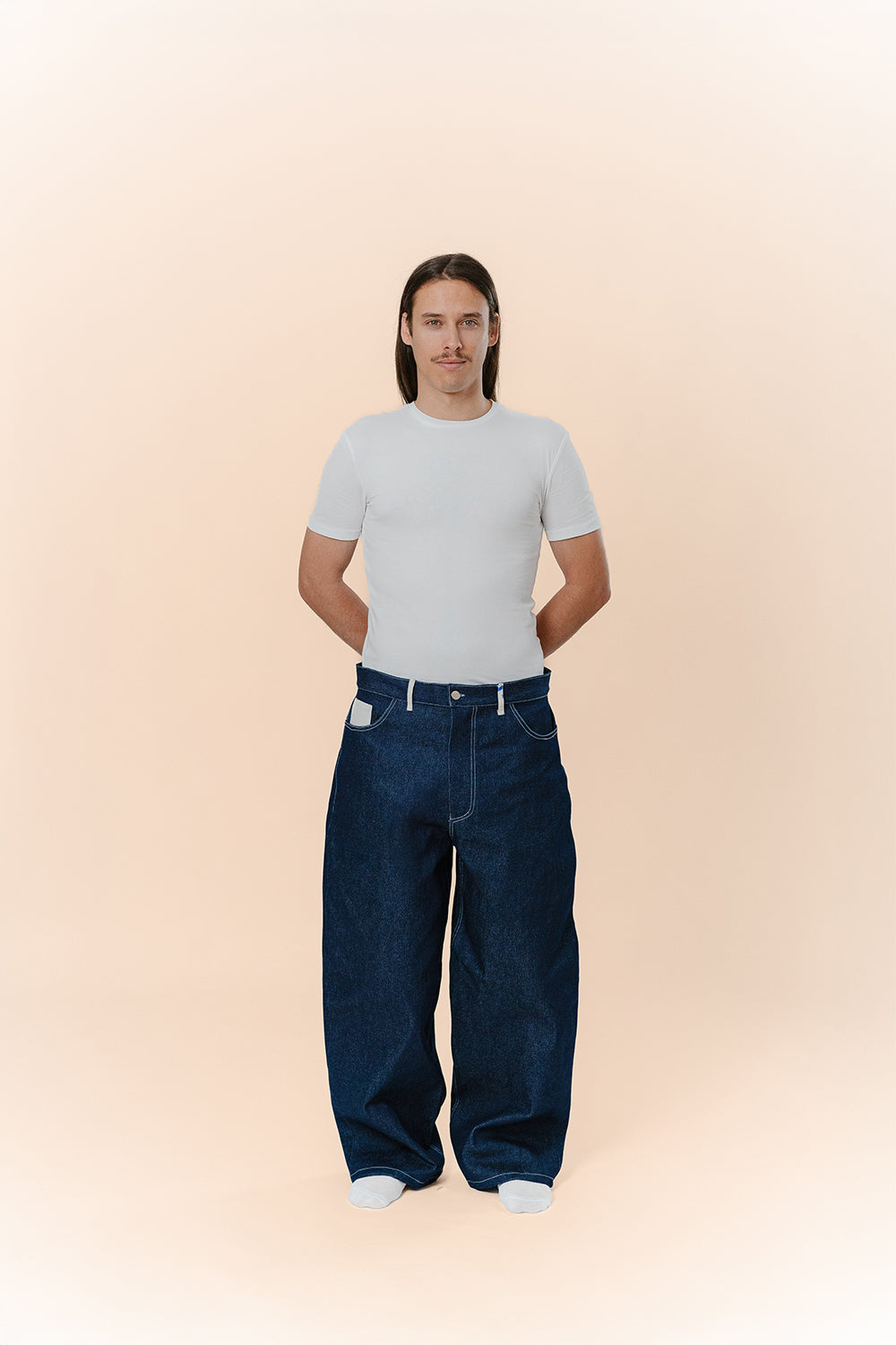 魚丼 COMOLI 21aw DENIM OVER PANTS COMOLI Denim Over Pants,Black